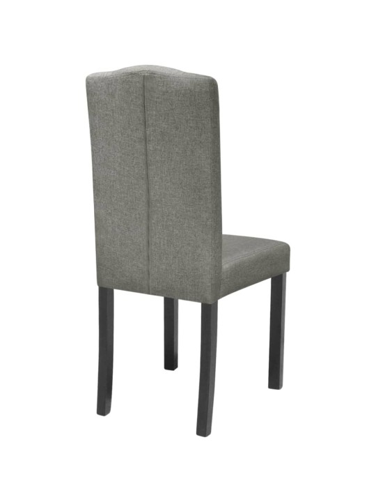 Jídelní židle 4 ks šedé textil