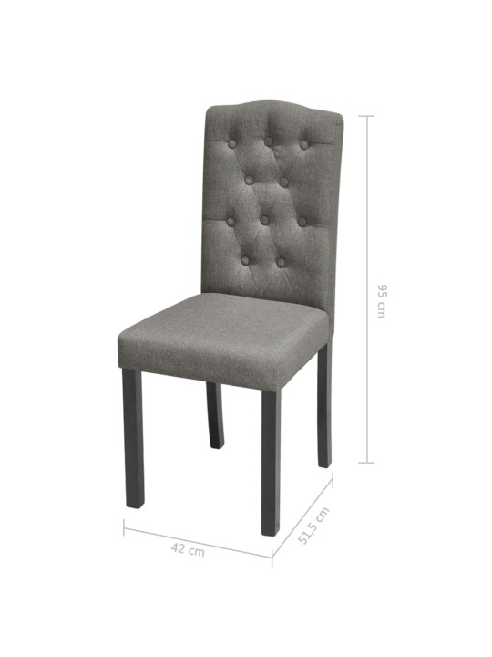 Jídelní židle 4 ks šedé textil