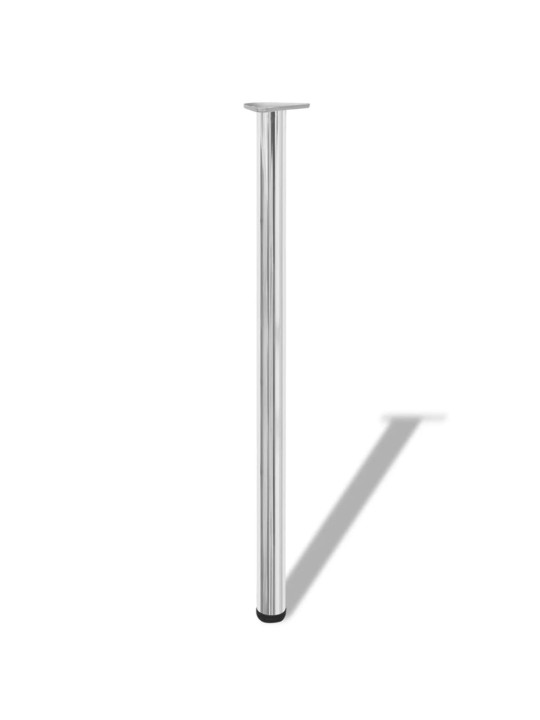 4 výškově nastavitelné stolové nohy chrom 1100 mm