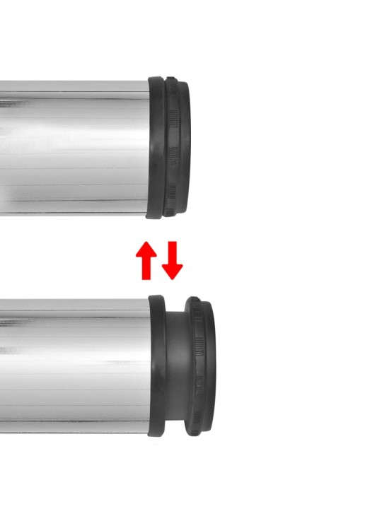 4 výškově nastavitelné stolové nohy chrom 1100 mm