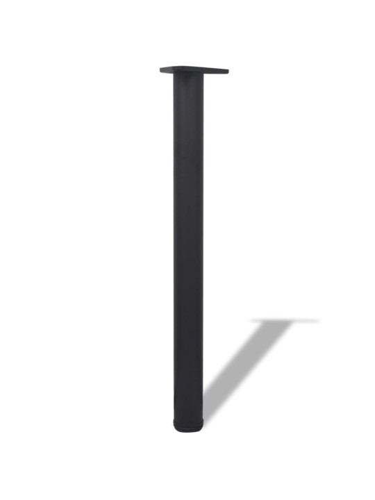 4 stolové nohy s nastavitelnou výškou černé, 710 mm