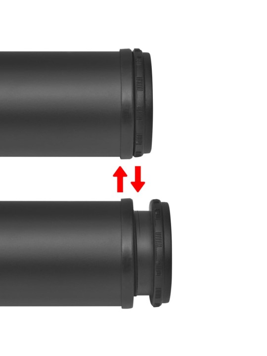 4 stolové nohy s nastavitelnou výškou černé, 710 mm
