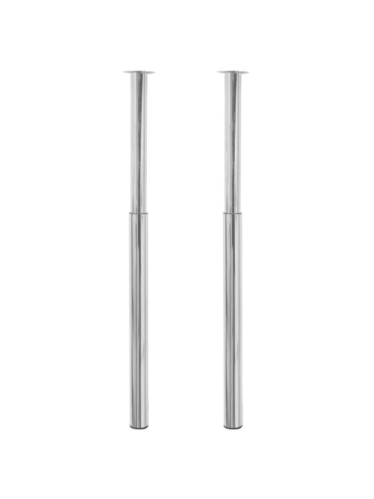 2 teleskopické stolové nohy chromované 710 mm - 1100 mm