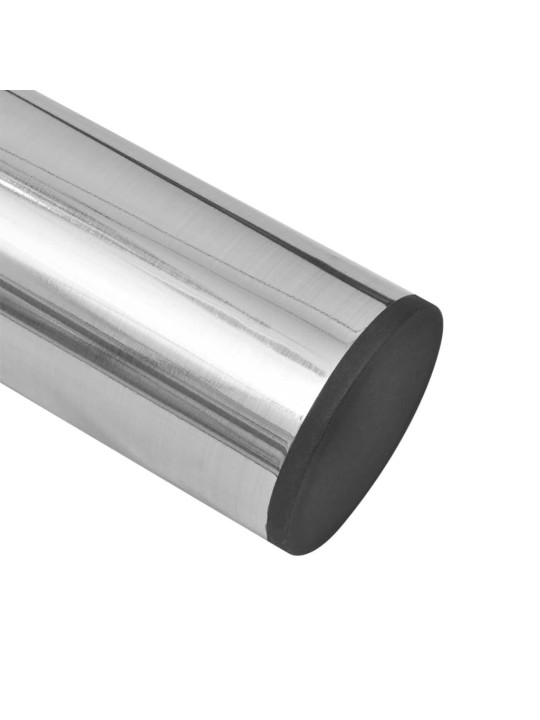 2 teleskopické stolové nohy z broušeného niklu 710 mm - 1100 mm