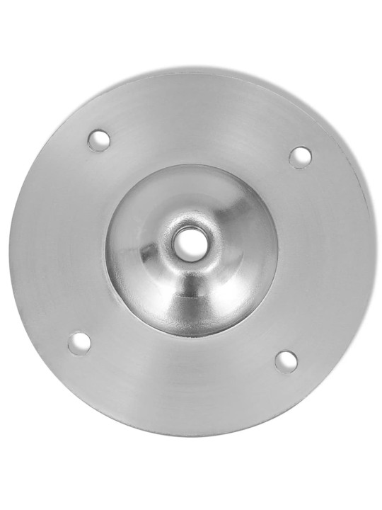2 teleskopické stolové nohy z broušeného niklu 710 mm - 1100 mm