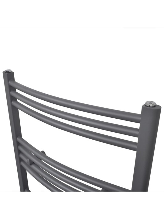Šedý žebříkový radiátor obloukový ústřední topení 480 x 480 mm