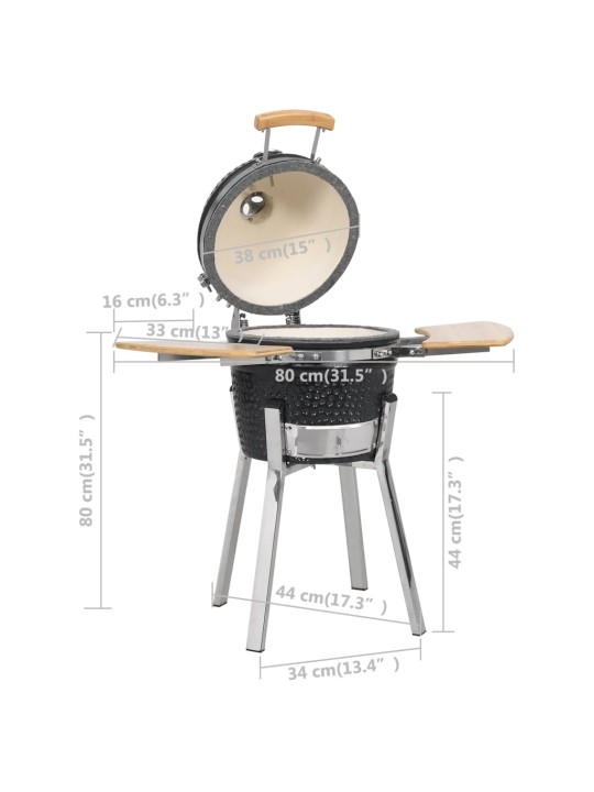 Kamado Zahradní gril a udírna keramický 81 cm