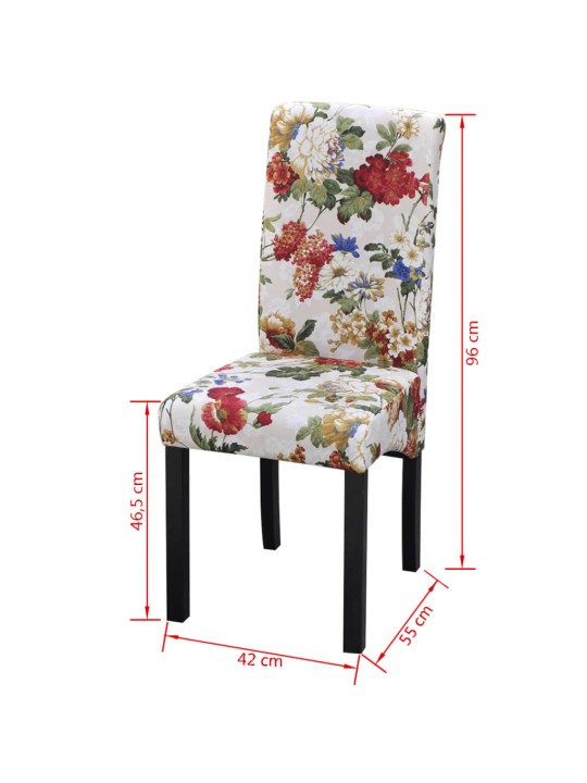 Jídelní židle 4 ks vícebarevné textil