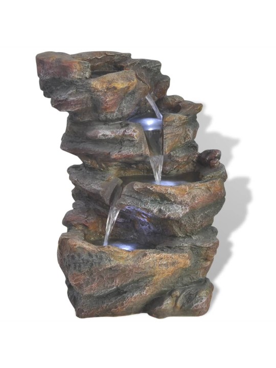 Interiérová fontánka s LED osvětlením, polyresin