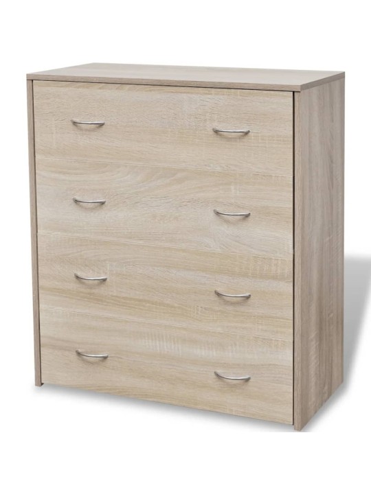 Příborník se 4 zásuvkami 60 x 30,5 x 71 cm barva dub