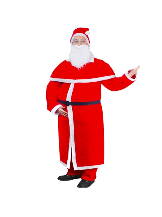 Santa Claus vánoční kostým s dlouhým kabátem, sada