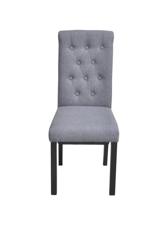 Jídelní židle 4 ks světle šedé textil