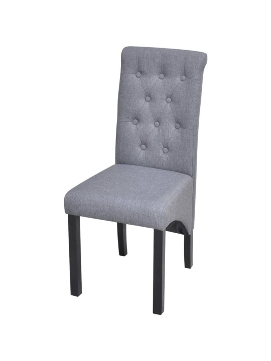 Jídelní židle 4 ks světle šedé textil