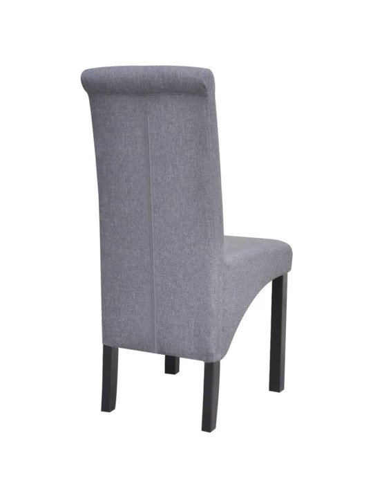 Jídelní židle 4 ks světle šedé textil