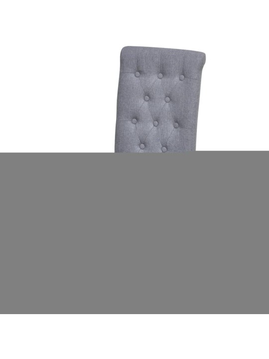 Jídelní židle 6 ks světle šedé textil