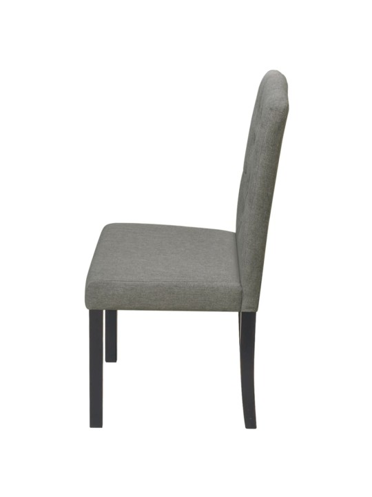 Jídelní židle 6 ks šedé textil