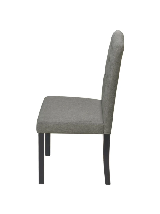 Jídelní židle 6 ks šedé textil