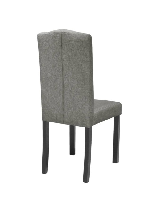 Jídelní židle 6 ks šedé textil
