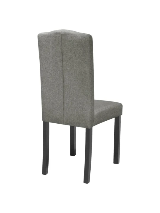 Jídelní židle 6 ks šedé textil