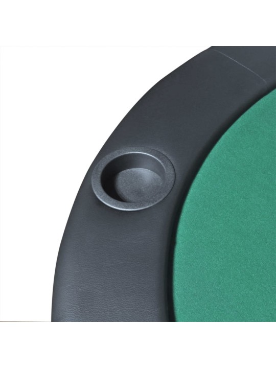 Skládací deska na poker pro 10 hráčů zelená