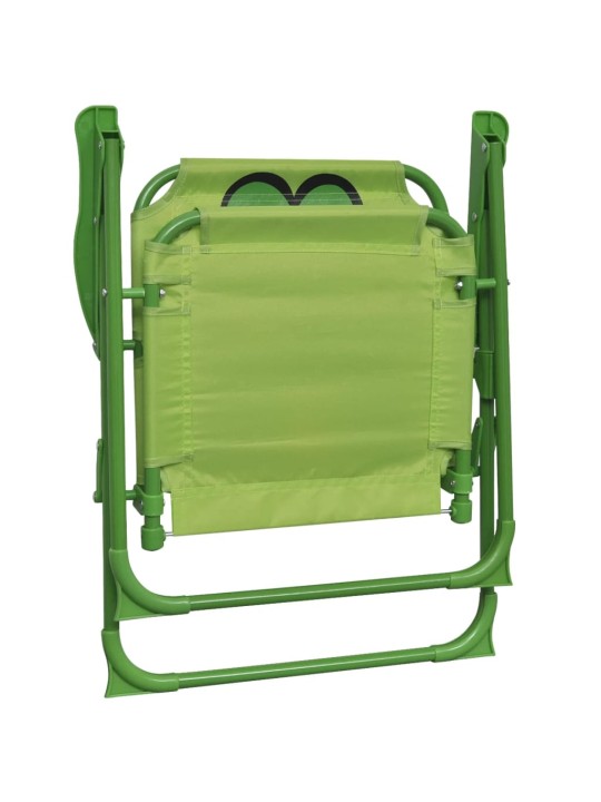 3dílný dětský zahradní bistro set se slunečníkem zelený