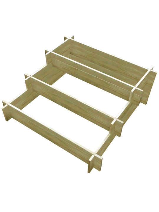 3stupňový truhlík 90 x 90 x 35 cm impregnované dřevo