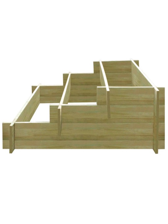 3stupňový truhlík 90 x 90 x 35 cm impregnované dřevo