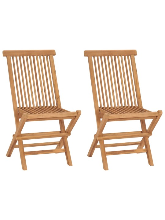 Skládací zahradní židle 2 ks masivní teak