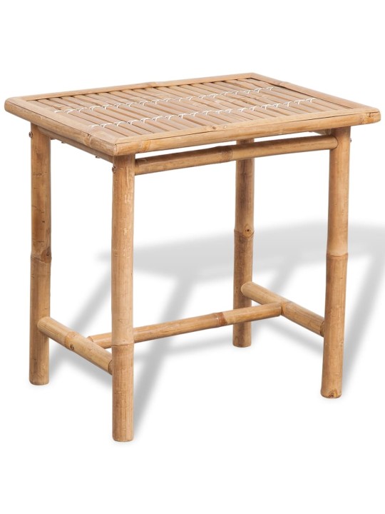 3dílný bistro set s poduškami bambusový