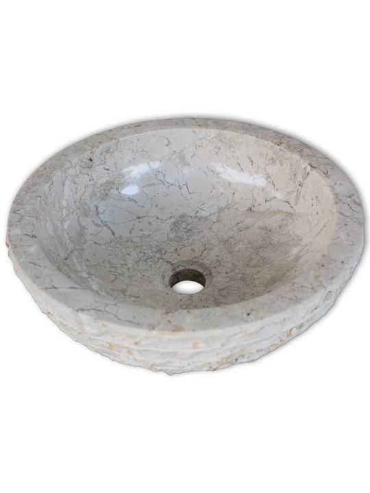 Umyvadlo mramorové 40 cm krémové