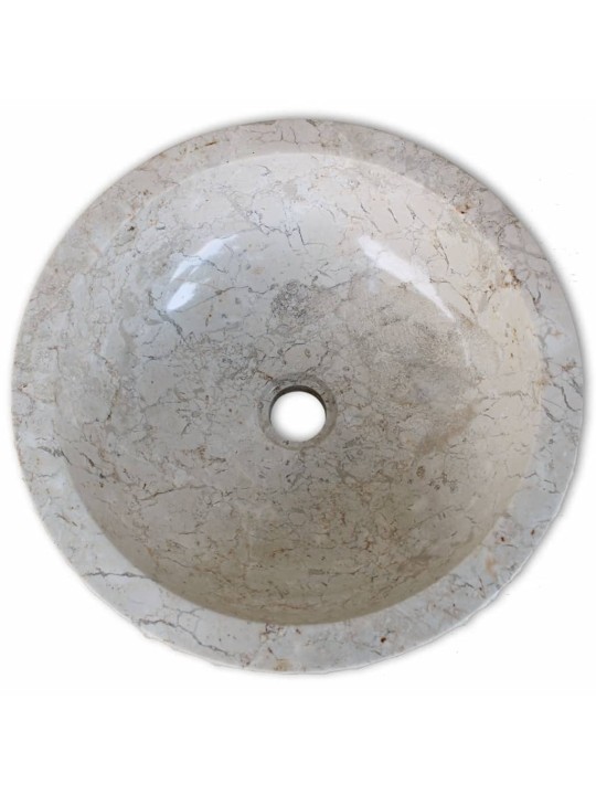 Umyvadlo mramorové 40 cm krémové