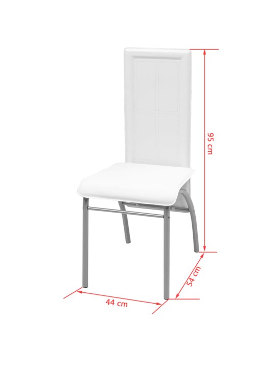 Pětidílný jídelní set bílý
