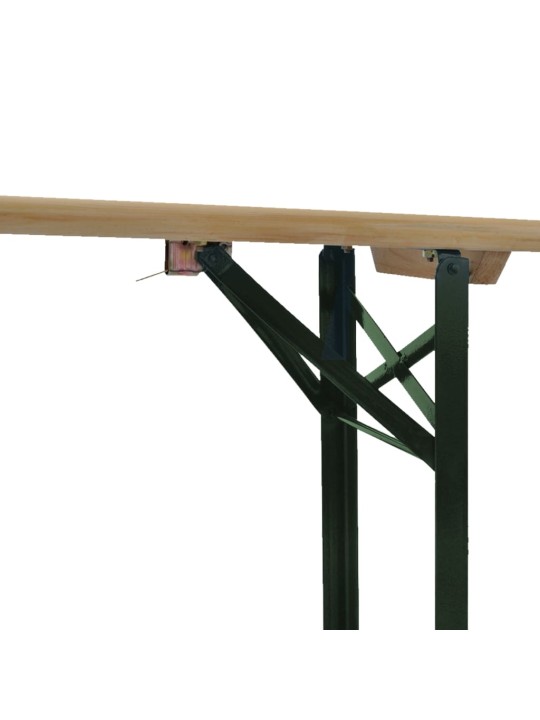 Skládací cateringový stůl se 2 lavicemi 220 cm masivní borovice