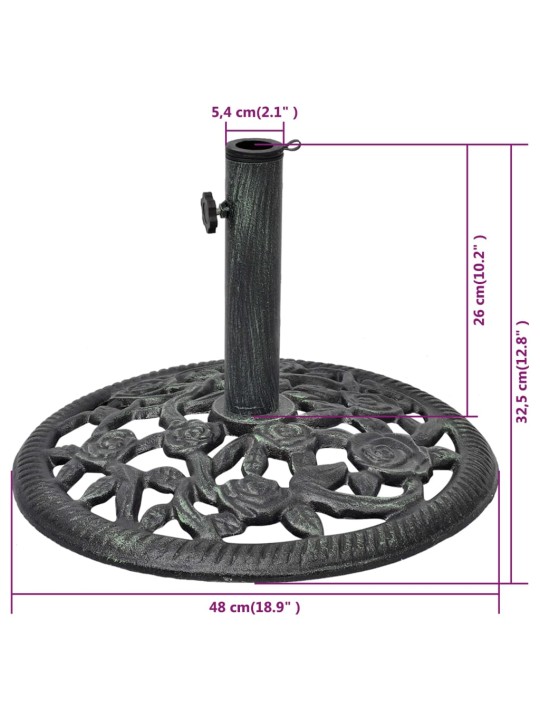 Stojan na slunečník litinový 12 kg 48 cm