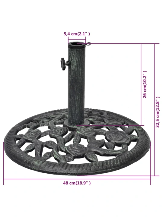 Stojan na slunečník litinový 12 kg 48 cm