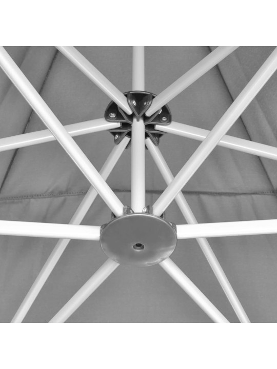 Nůžkový skládací party stran hexagon šedý 3,6 x 3,1 m
