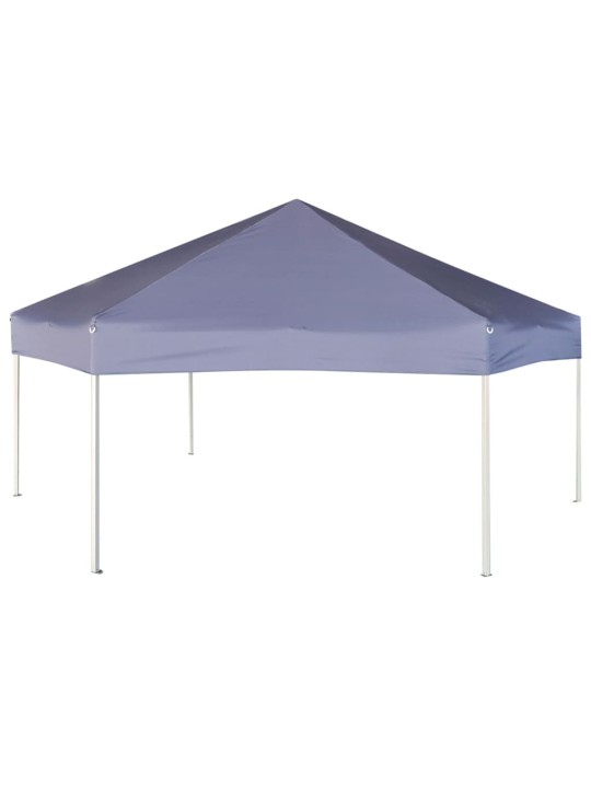 Šestiúhelníkový party stan s 6 stěnami tmavě modrý 3,6 x 3,1 m