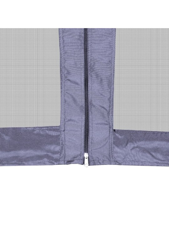 Šestiúhelníkový party stan s 6 stěnami tmavě modrý 3,6 x 3,1 m