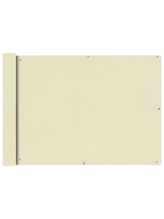 Balkónová zástěna z oxfordské látky 75x400 cm krémová