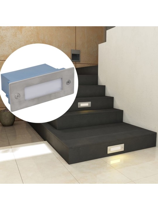 Zápustná LED svítidla pro schody 12 ks 44 x 111 x 56 mm