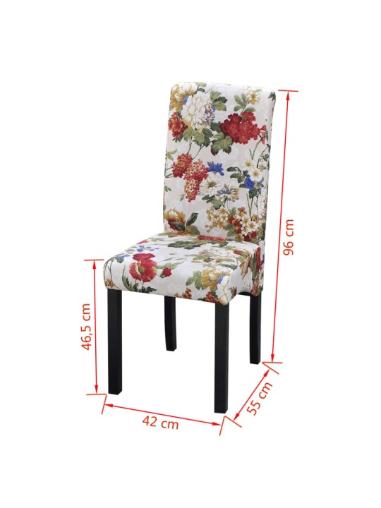 jídelní židle 6 ks vícebarevné textil