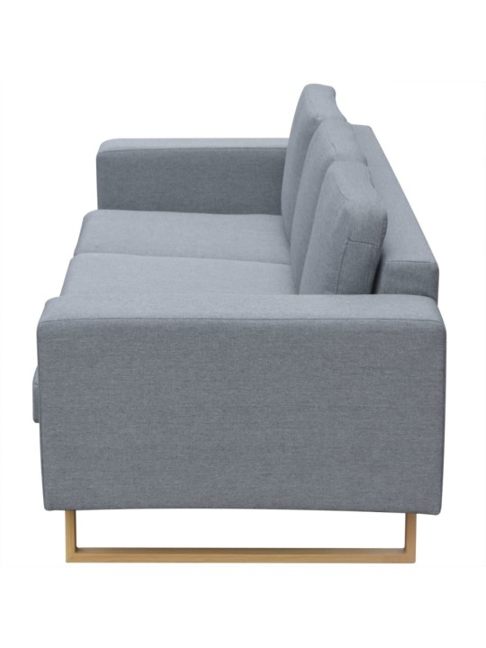 3místná pohovka textil světle šedá