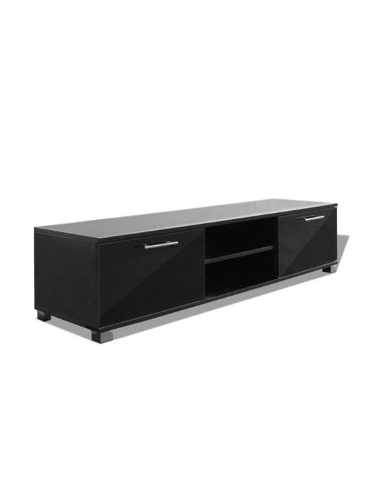 TV stolek černý s vysokým leskem 120 x 40,5 x 35 cm
