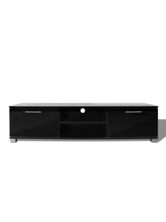 TV stolek černý s vysokým leskem 120 x 40,5 x 35 cm