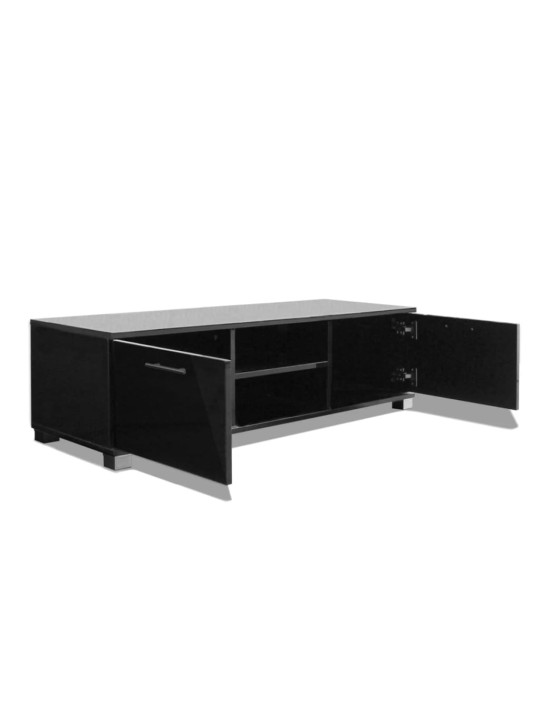 TV stolek černý s vysokým leskem 120 x 40,5 x 35 cm