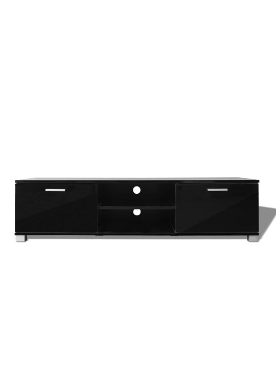 TV stolek černý s vysokým leskem 140 x 40,5 x 35 cm