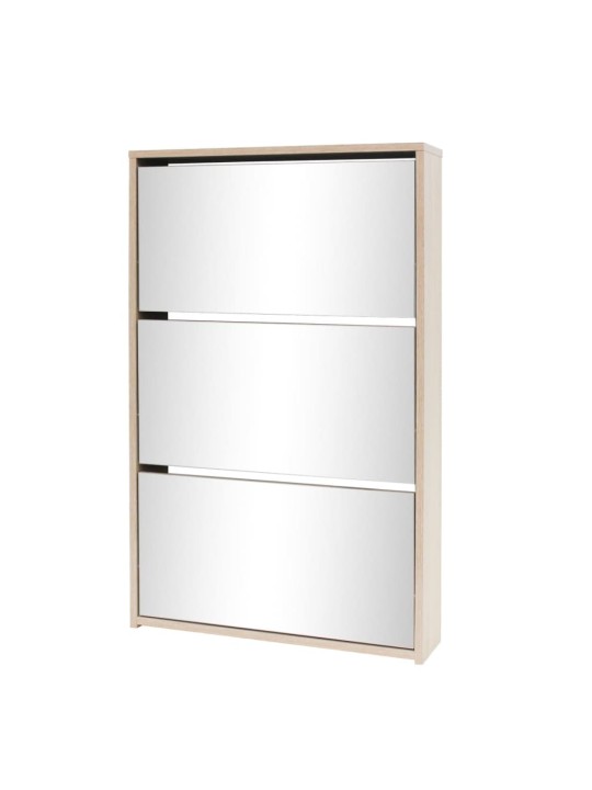Botník třípatrový zrcadlo dub 63 x 17 x 102,5 cm