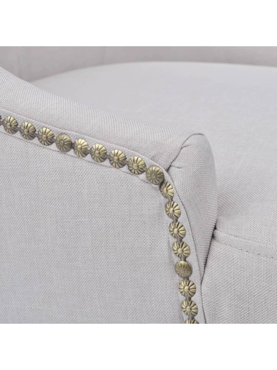Jídelní židle 4 ks krémově šedé textil