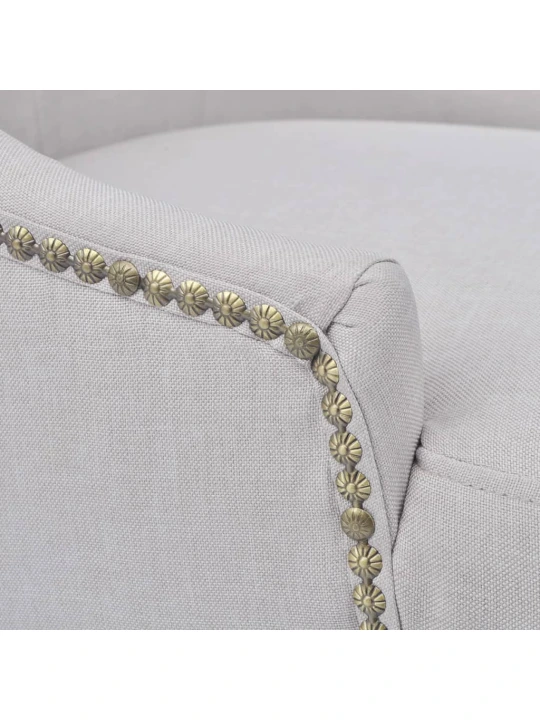 Jídelní židle 6 ks krémově šedé textil