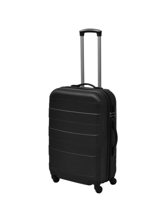 Sada tří skořepinových kufrů na kolečkách černá 45,5/55/66 cm